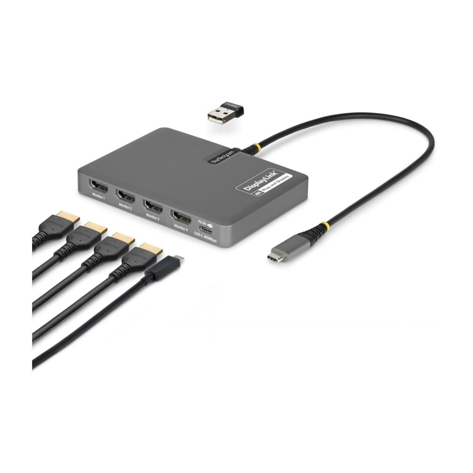 StarTech Workstation USB-C to Quad HDMI Adapter (QUAD-USB-HDMI-ADAPT)