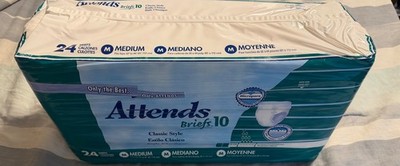 Vintage Attends Adult Diapers! Size Medium Plastic Backed