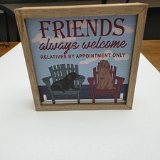 Dog Wall Decor Friends Always Welcome Sign Home Decor Coastal Farmhouse