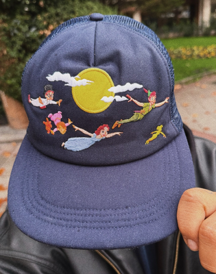 Zara x Harry Lambert x Disney Peter Pan Five Panel Cap Navy Blue