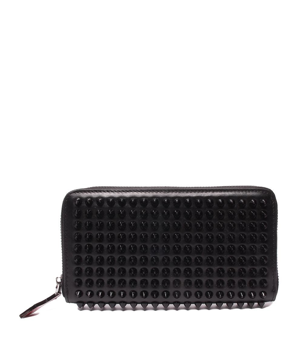 Pre-Owned Christian Louboutin Studded Round Zipper Wallet