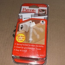 Parents Magazine Child Safety Ultra Secure Cabinet & Drawer Latches 4 Pack NEW