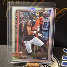 2025 Topps Chrome Luther Burden III RC Refractor #334 Bears Rookie
