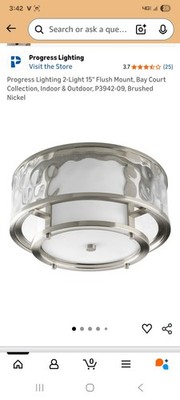 Progress Lighting - Two Light Flush Mount - Close-to-Ceiling - Bay Court -