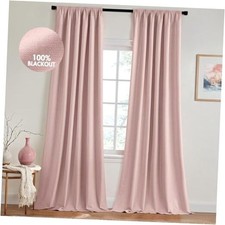 100 Blackout Curtains 84 Inch Long 2 Panels 50"W x 84"L Pack of 2 Baby Pink
