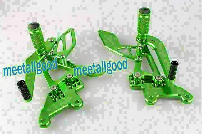Juego trasero verde estriberas reposapiés para Yamaha YZF R6 2003 2004 2003 2005 Foto 2 de 4