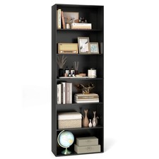 70" Tall 6-Tier Bookcase with 6 Open Shelves Anti-Toppling Kits for Living Room