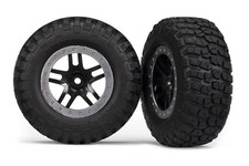 Traxxas SCT Black  Satin Chrome Wheels  BFGoodrich Tires 2  5883 