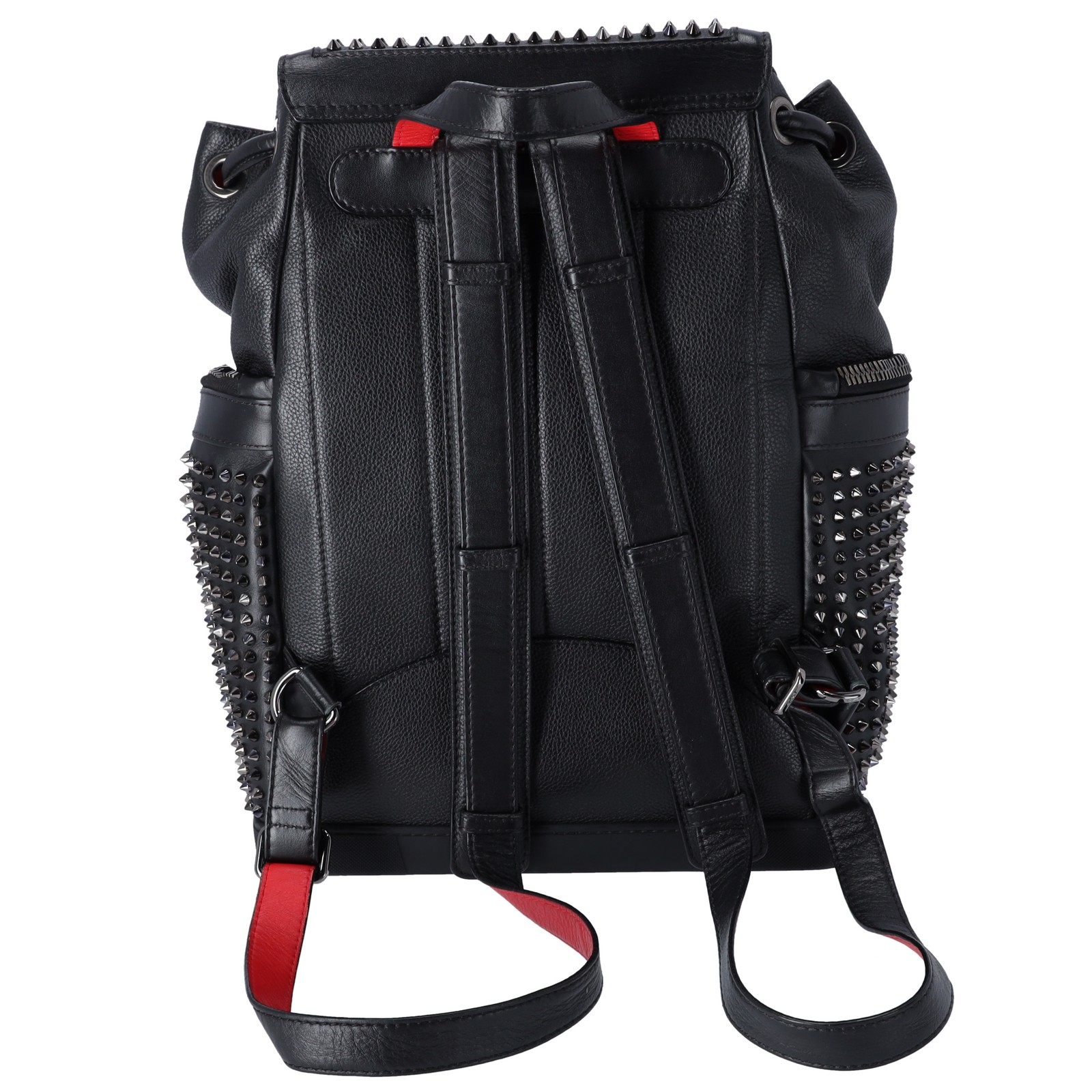 Christian Louboutin Explorafunk Backpack Black Red Leather Studded image 3