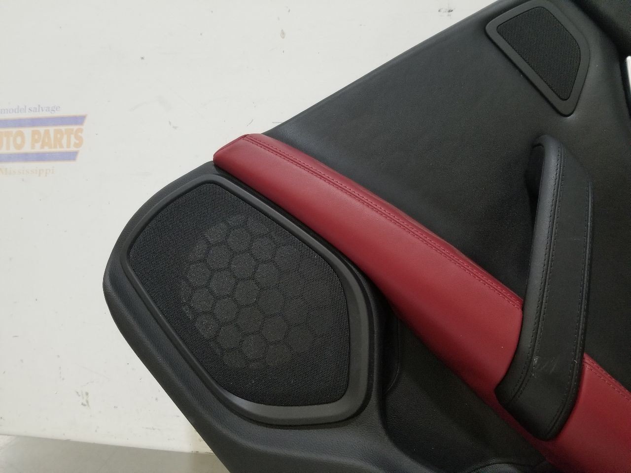14 2014 MASERATI GHIBLI SQ4 REAR DOOR TRIM PANEL RED LEATHER RIGHT PASSENGER