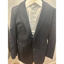 Paul Stuart Southwick Blazer Mens Navy Pinstripe Wool 2 Button Sport Coat sz 38
