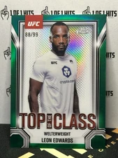 2025 Topps Chrome Leon Edwards Top Of The Class Green Refractor /99 #TTC-9 SP