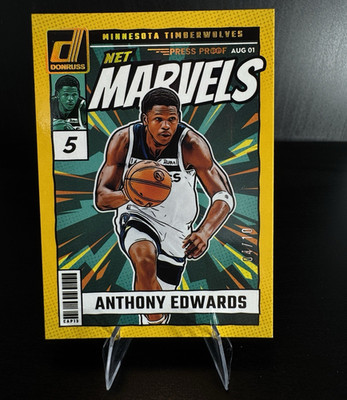 Panini 2024-25 Donruss Net Marvels Press Proof Gold /10 #5 Anthony Edwards