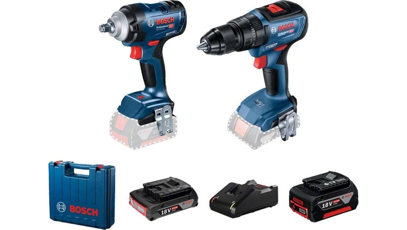 4059952563756 ZESTAW GDS18V-400 + GSB18V-50 1*2.0АЧ+1*5,0АЧ BOSCH