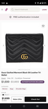 gucci quilted marmont black gg wallet