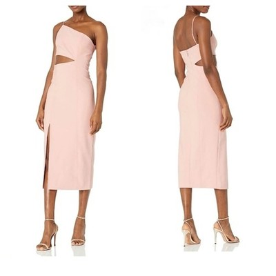 Going 9/15: NWT CINQ À SEPT Laurile Blush One-shoulder Cutout Woven Midi Dress