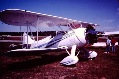 SEP 1985 Airplane Biplane WACO YMF-5 Kodachrome  Slide CH-E