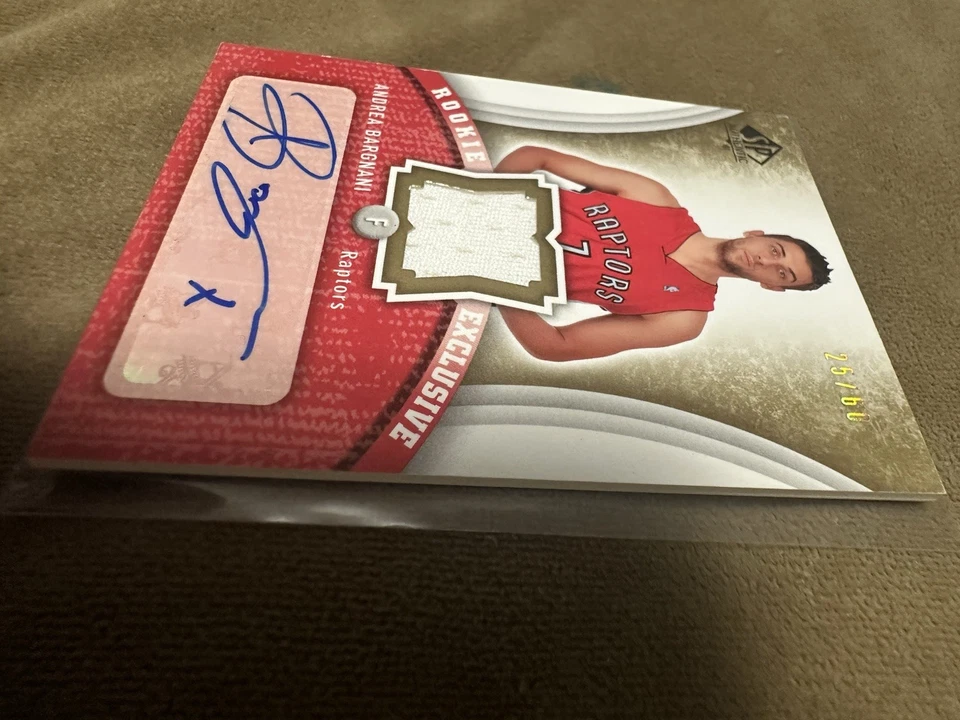 06-07 SP Authentic Rookie Exclusives Andrea Bargnani RC Auto & Event Worn - Image 2 of 4