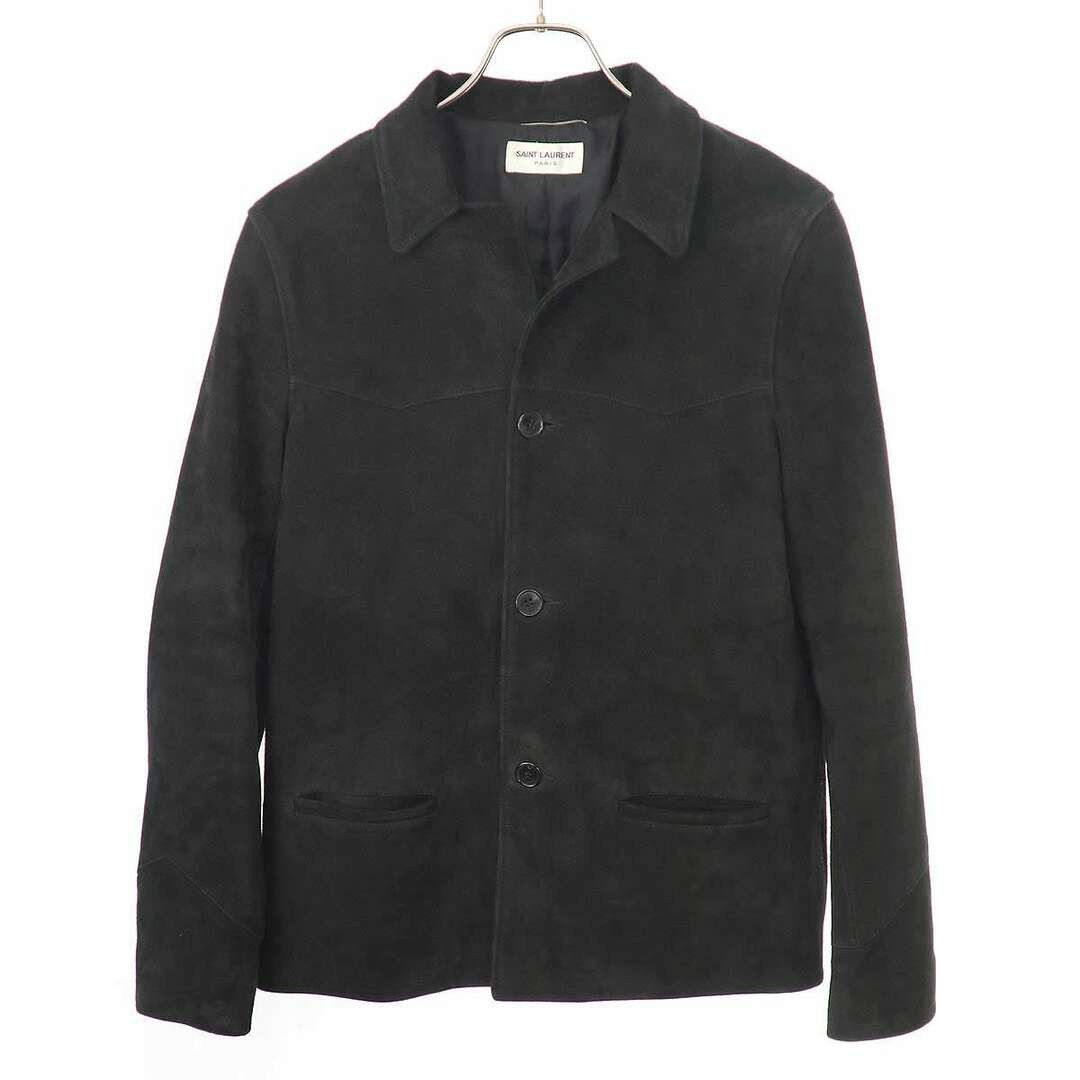 SAINT LAURENT PARIS GIACCA MAGLIONE PELLE SCAMOSCIATA CAPRA L13Q 344469 Usato0