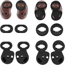 4 Pairs Galaxy Buds Live Ear Tips Ear Hooks Kit Hooks  Tips S/L Mystic Black