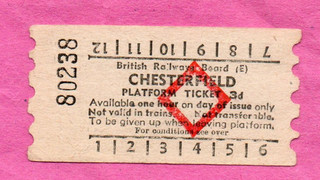 BRB (E) AA machine issued platform ticket CHESTERFIELD 3d (horizontal format)