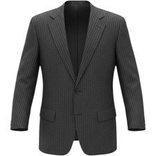 Oscar De La Renta Blazer Men Sz 40 R Blue Tweed 2 Button Wool Suit Jacket Luxury