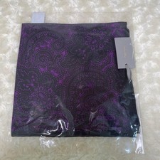 Tom Ford Men's Pocket Square Unopened Purple  Black Pattern
