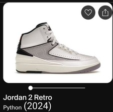 Jordan 2 Retro "Python" Mens 9 Womens 10.5 EUC