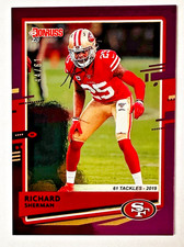 2020 Donruss Richard Sherman PURPLE HOLO FOIL Card SP #/61 49ers Legend!