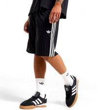 NEW MEN'S ADIDAS ORIGINALS POLY TREFOIL SHORTS SIZE LARGE JC6245 BLACK