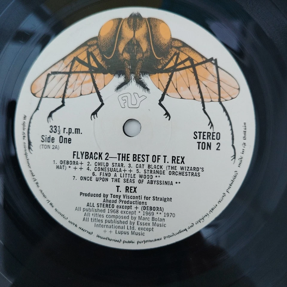 T.REX: FLYBACK 2 - THE BEST OF T.REX Fly Records TON 2 1971 VG+ VG  - Image 3 of 4