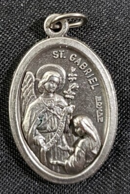 Archangel Gabriel Medal - Type 2 - Patron Saint of Communication - 24'' Chain