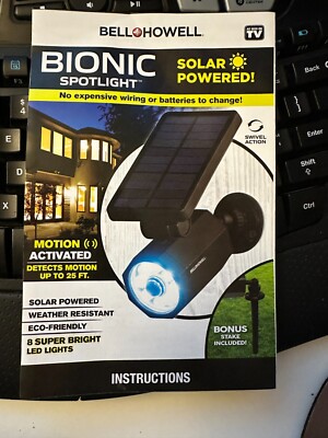 Bell + Howell Bionic Spotlight Original LED Solar Outdoor Motion Sensor Light
