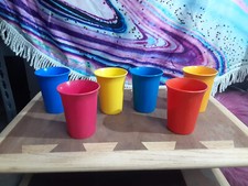 6 Vintage Tupperware Children's Plastic Cups