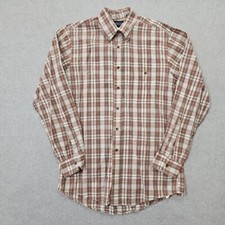 Lands End Mens Vintage Shirt Button Up Long Sleeve Plaid Sz 15-34