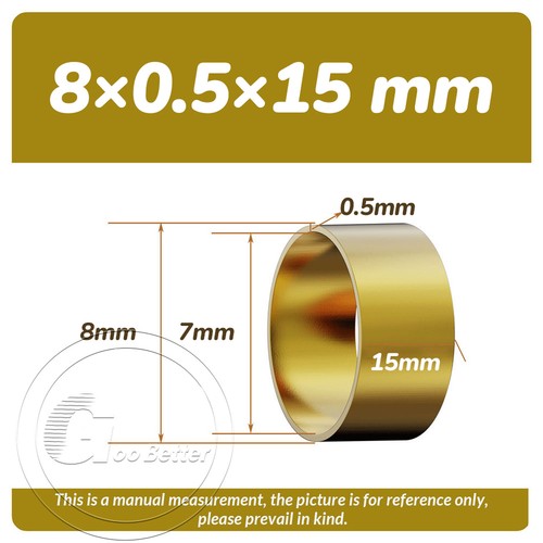 Brass Bushing Sleeve Collar OD 6 7 8 9 10 - 22mm Round Hollow Tube 6-50mm Long - Picture 21 of 85