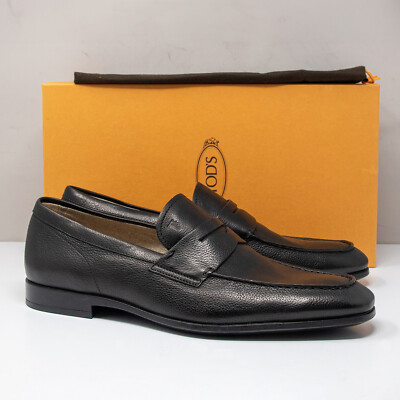 Tod's Black Leather Penny Loafers, Size 9 UK (10 US)