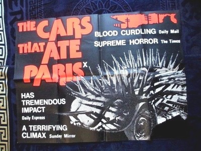 CARS THAT ATE PARIS PEOPLE CULT HORROR 1974 40x30 GENUINE QUAD FILM MOVIE POSTER