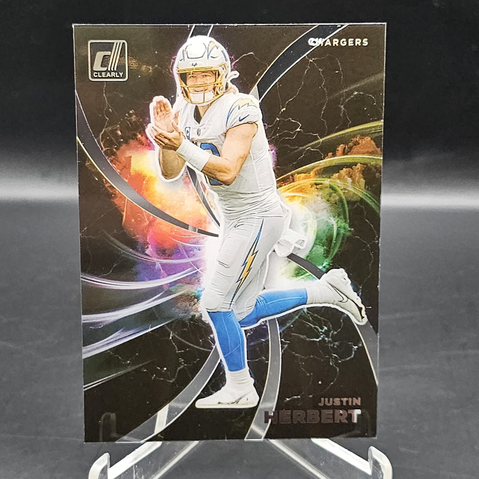 Justin Herbert 2022 Clearly Donruss Night Moves #NM-7SSP Chargers