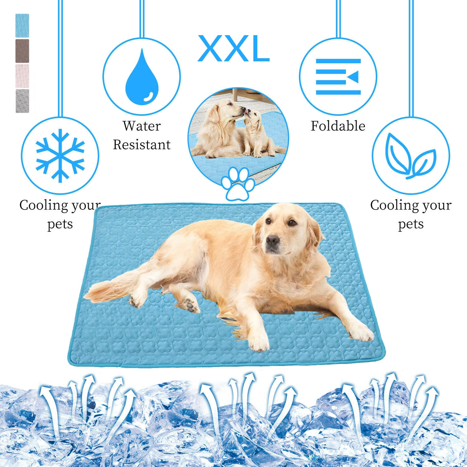 59"x39.3" Large Pet Cooling Mat Cool Summer Pad Cushion Dog Cat Puppy Blanket