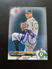 Dakota Chalmers Signed 2017 Bowman Card Oakland Athletics A's Autograph COA