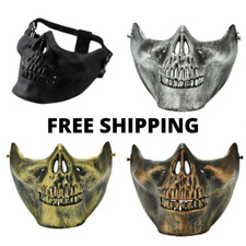 Halloween Skull Skeleton Mask Scary Costume Half Face Masks Party Cosplay Airsof