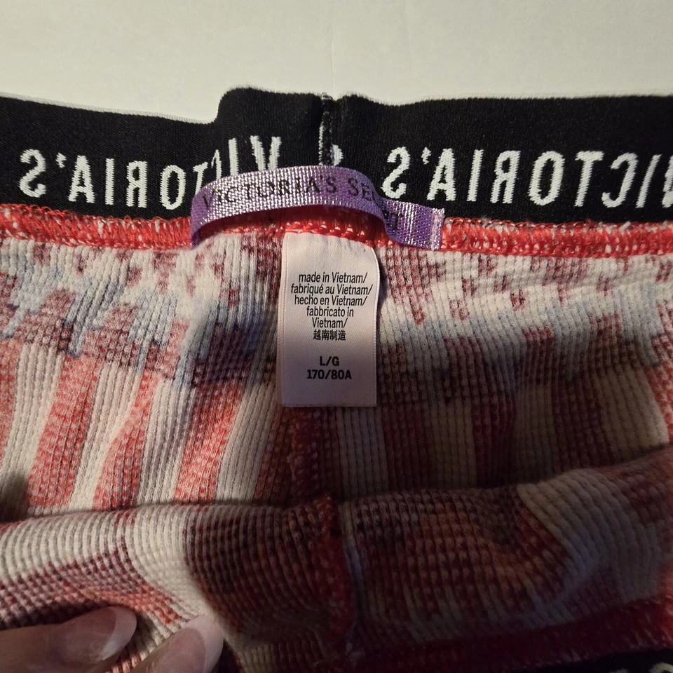 Victoria's Secret Mujer Fair Isle Suéter Leggings LG Rojo Nórdico Vacaciones Cálido Foto 3 de 4