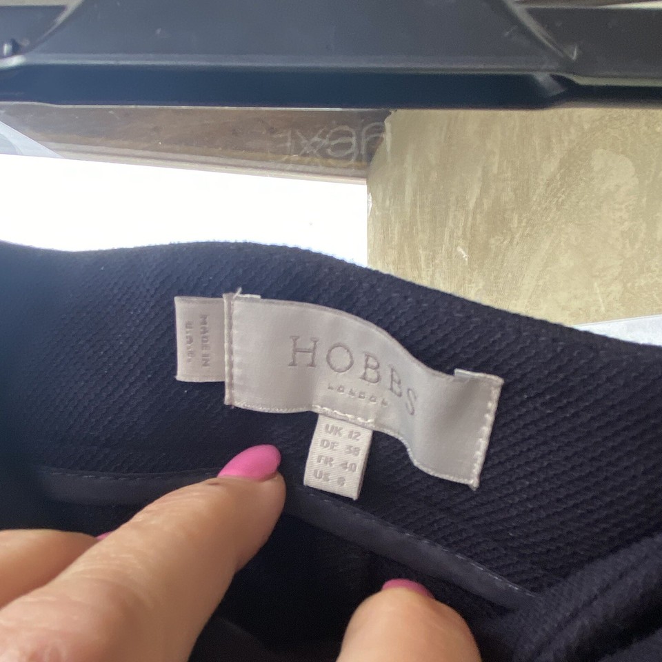 Hobbs Navy Tapered Leg Trousers Size 10VGC eBay