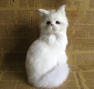 White Kitten Cat 9 Inch Stuffed Animal Plush Toys Toddler Doll Kids ...