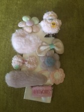 Set Of 8 Girls Fuzzy Barrettes