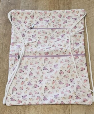 Zodaca Cinch Sack Drawstring Backpack with Pockets 13 x 17 in 2 Pack