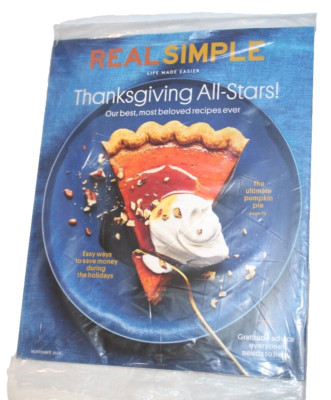 Real Simple Magazine November 2024 Thanksgiving All Stars Pumpkin Pie Save Money