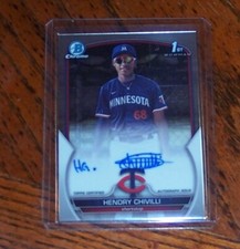 2023 Bowman Chrome Hendry Chivilli 1st Auto #CPA-HC Minnesota Twins Prospect