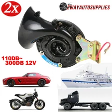 2PCS Train Horn Super Loud Electric Snail Air Horn For Motorcycle Car Truck Boat
